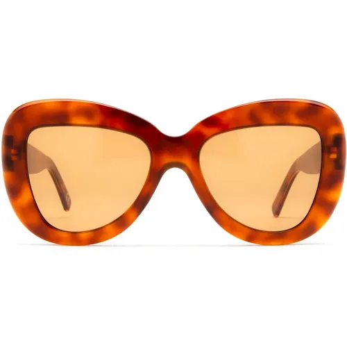 Glasses, unisex, , Size: 55 MM Stylish Metal Frame Glasses - Marni - Modalova