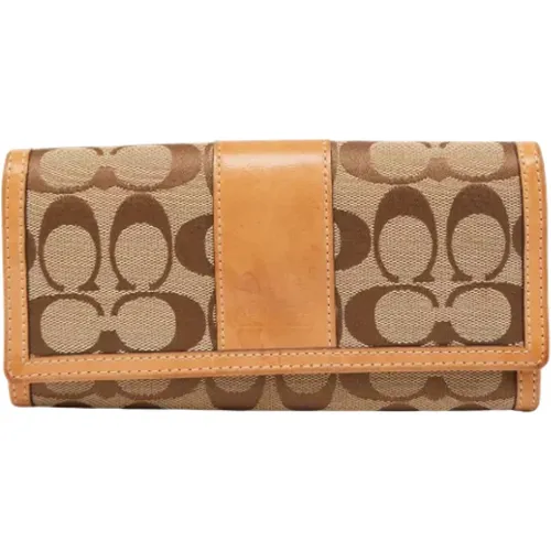 Pre-owned Wallets, female, , Size: ONE SIZE Pre-owned Canvas wallets - Coach Pre-owned - Modalova