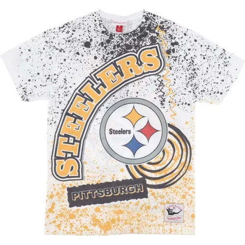 T-Shirts, male, , Size: L Pittsburgh Steelers NFL Team Tee - Mitchell & Ness - Modalova