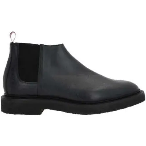 Hammered Leather Chelsea Boots , male, Sizes: 6 UK, 9 UK, 8 UK, 11 UK - Thom Browne - Modalova