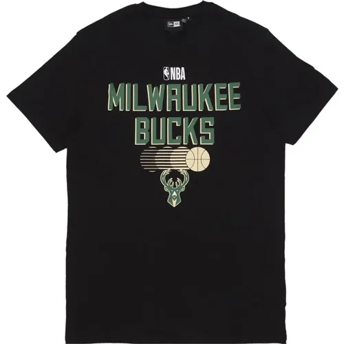 T-Shirts, male, , Size: L Milwaukee Bucks NBA Graphic Tee - new era - Modalova