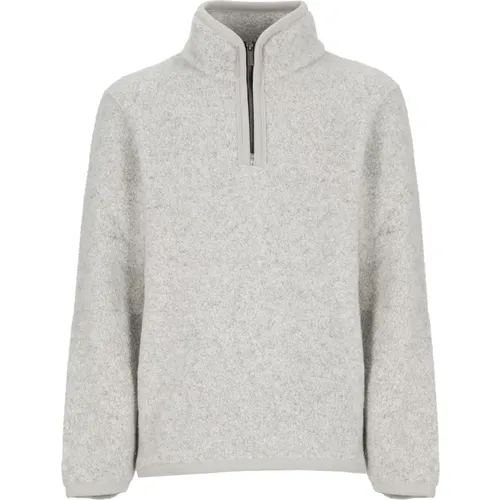 Grauer Woll-Zip-Pullover K-Way - K-way - Modalova