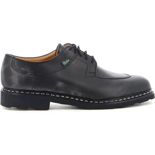Leather Lace-up Shoe with Visible Stitching , male, Sizes: 10 UK - Paraboot - Modalova