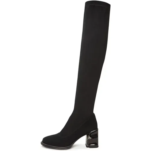 Elegante Wildleder Overknee-Stiefel , Damen, Größe: 40 EU - Cesare Gaspari - Modalova