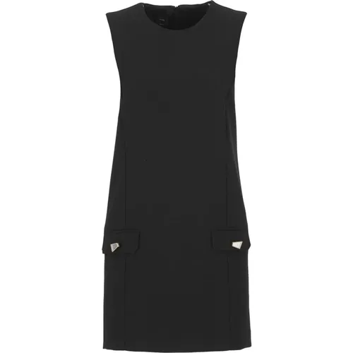 Schwarzes Ärmelloses Kleid mit Taschen , Damen, Größe: S - pinko - Modalova