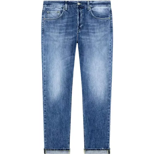 Cropped Jeans, male, , Size: W30 Regular Light Wash Jeans - Dondup - Modalova