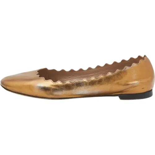 Pre-owned Flats, female, , Size: 6 1/2 US Pre-owned Leather flats - Chloé Pre-owned - Modalova