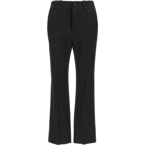 Schwarze Baumwollhose Elegant Stilvoll - Saint Laurent - Modalova