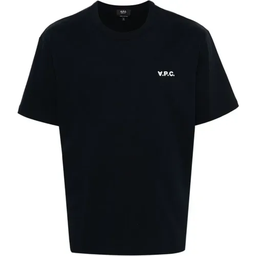 Logo Flocked T-Shirt , Herren, Größe: XL - A.P.C. - Modalova