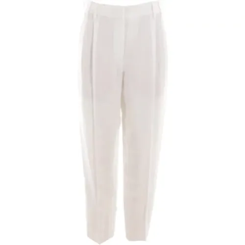 Natural Linen Trousers with Belt Loops and Multiple Pockets , female, Sizes: 2XS, M - BRUNELLO CUCINELLI - Modalova