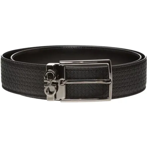 Belts, male, , Size: 105 CM ‘Gancini’ motif Belt - Salvatore Ferragamo - Modalova