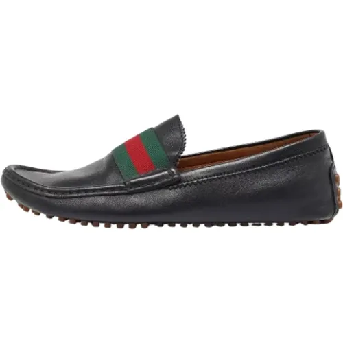 Pre-owned Flats, male, , Size: 8 1/2 US Pre-owned Leather flats - Gucci Vintage - Modalova