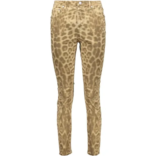 Leopard Print Skinny Jeans , Damen, Größe: W24 - Burberry - Modalova