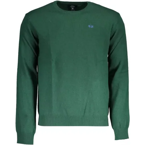 Eleganter Grüner Bestickter Pullover , Herren, Größe: 2XL - LA MARTINA - Modalova