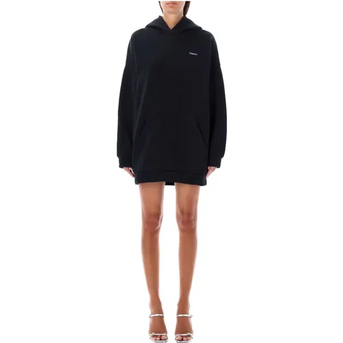 Horn Hooded Dress Aw24 , female, Sizes: S, XS - Coperni - Modalova