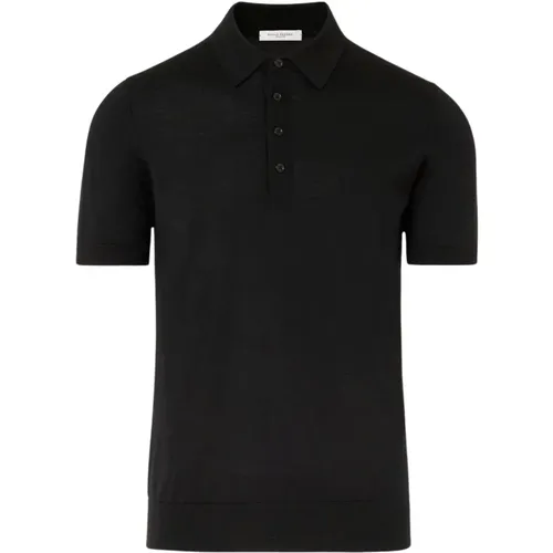 Hochwertiges Schwarzes Poloshirt , Herren, Größe: 2XL - Paolo Pecora - Modalova