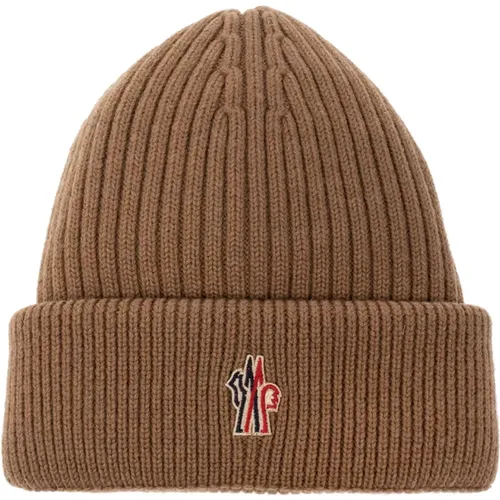 Beanies, male, , Size: ONE SIZE Down Beanie - Moncler - Modalova