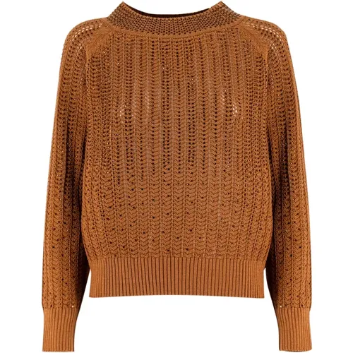 Women's Clothing Sweater Porcini Ss24 , female, Sizes: M, S - Ermanno Scervino - Modalova