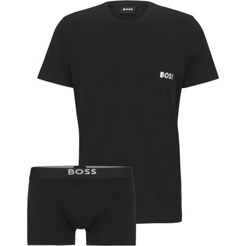 Sets, male, , Size: XL Cotton Intimate Set with T-Shirt and Boxer - Hugo Boss - Modalova