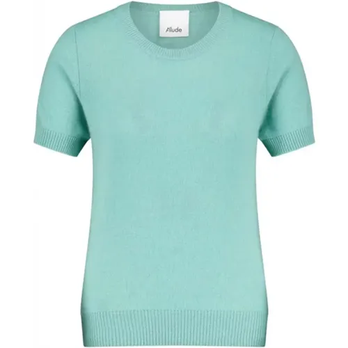 Short Sleeve Cashmere Sweater , female, Sizes: L, XS - allude - Modalova