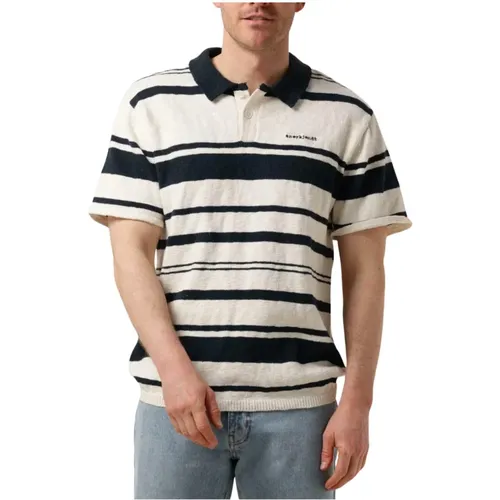 Herren Polo & T-Shirt Streifen Strick , Herren, Größe: M - Anerkjendt - Modalova