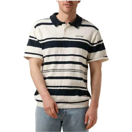 Herren Polo & T-Shirt Streifen Strick , Herren, Größe: XL - Anerkjendt - Modalova