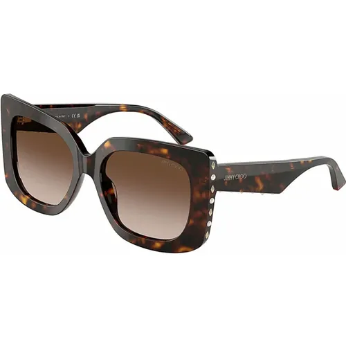 Butterfly Sunglasses Gradient Havana , female, Sizes: 54 MM - Jimmy Choo - Modalova