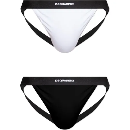 Bottoms, male, , Size: S Two-pack jockstraps - Dsquared2 - Modalova