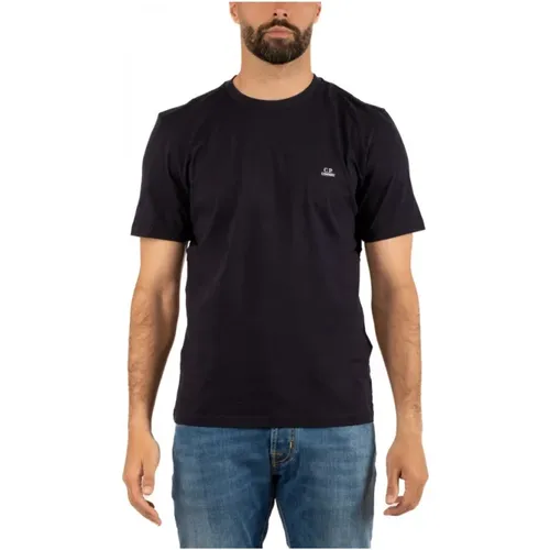 Herren T-Shirt, Stilvolles Design , Herren, Größe: L - C.P. Company - Modalova