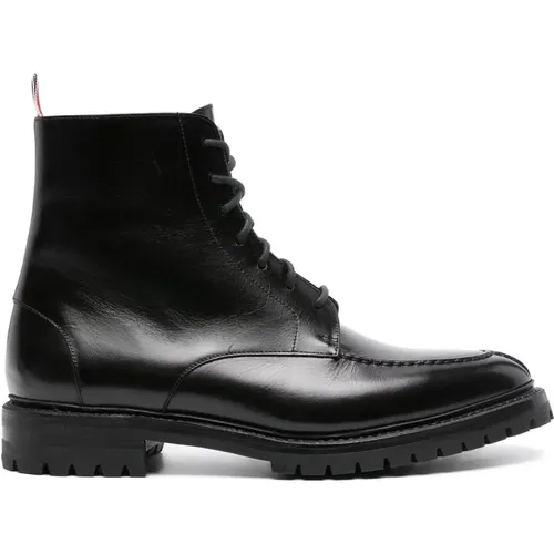 Stylish Leather Boots for Men , female, Sizes: 6 1/2 UK, 5 1/2 UK, 5 UK - Thom Browne - Modalova