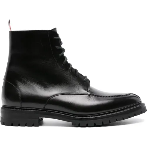 Stylish Leather Boots for Men , female, Sizes: 6 1/2 UK, 5 1/2 UK, 5 UK, 6 UK - Thom Browne - Modalova