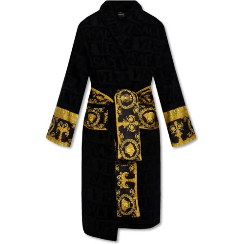 Robes, male, , Size: M Patterned bathrobe - Versace - Modalova