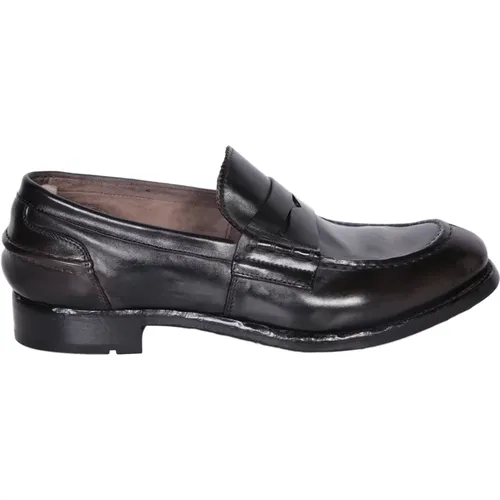 Schwarze Leder Loafer Schuhe - Officine Creative - Modalova