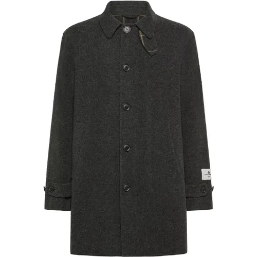 Grey Double Fabric Coat Aw24 , male, Sizes: XL, L, M - Peuterey - Modalova