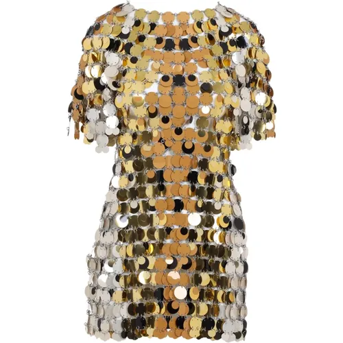 Party Dresses, female, , Size: XS Leopard Print Mini Dress - Paco Rabanne - Modalova