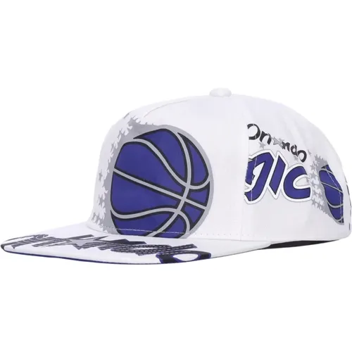 Caps, male, , Size: ONE SIZE Orlando Magic Flat Brim Cap - Mitchell & Ness - Modalova