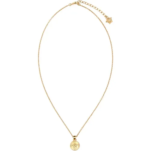 Goldene Metall Medusa Biggie Halskette , Damen, Größe: ONE Size - Versace - Modalova
