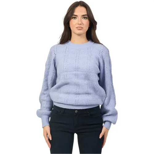 Blauer Pullover mit Rundhalsausschnitt , Damen, Größe: XS - Silvian Heach - Modalova