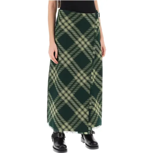 Faded Check Wool Twill Kilt - Burberry - Modalova