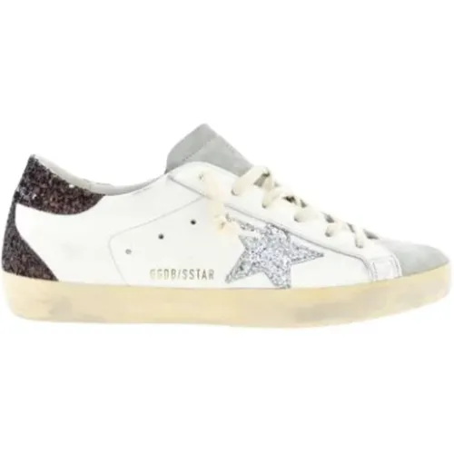 Glitter Star Brown Heel Sneakers , female, Sizes: 7 UK - Golden Goose - Modalova