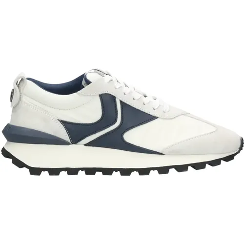 Sneakers, male, , Size: 7 US Technical Fabric Sneakers with Suede and Leather Inserts - Voile blanche - Modalova