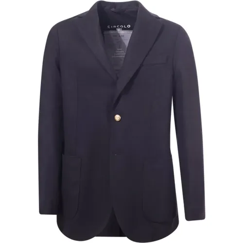 Blazers, male, , Size: 2XL Wool Cashmere Jacket, Italian Made - Circolo 1901 - Modalova