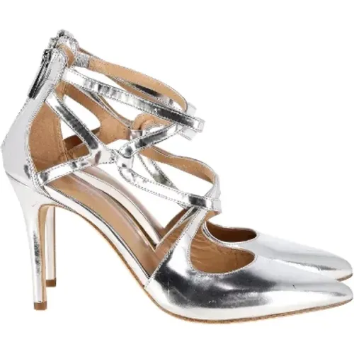 Silver Leather Heels , female, Sizes: 4 1/2 UK - Michael Kors Pre-owned - Modalova