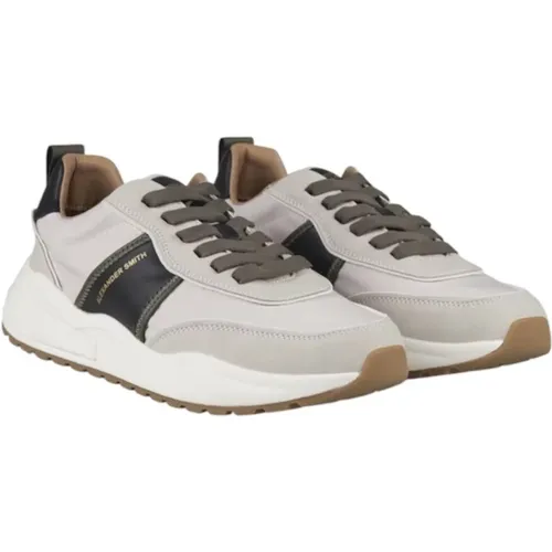 Sneakers, male, , Size: 12 US White Low Top Sneakers - Alexander Smith - Modalova