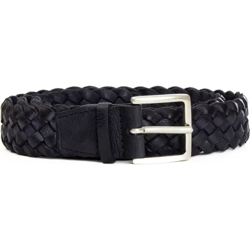 Woven Leather Belt , male, Sizes: 100 CM, 95 CM, 120 CM, 105 CM - Orciani - Modalova