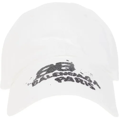 Caps, male, , Size: L Zip Closure Baseball Cap with Strap - Balenciaga - Modalova