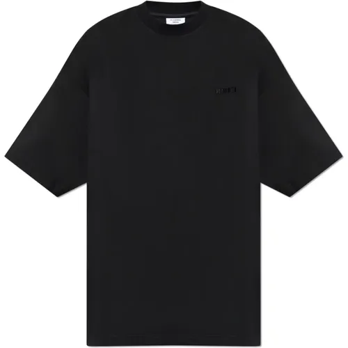 T-Shirt mit gesticktem Logo - Vetements - Modalova