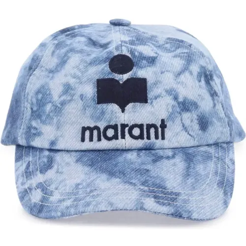 Tyron Baseball Cap with Embroidered Logo and Tie-Dye Print , female, Sizes: 57 CM - Isabel marant - Modalova