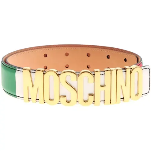 Belts, female, , Size: S Metallic Letter Belt - Moschino - Modalova