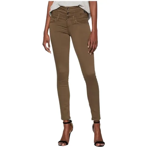 High Waist Skinny Jeans mit Knopfdetail , Damen, Größe: W29 - Liu Jo - Modalova